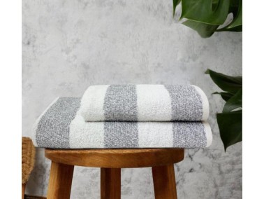 Çeyiz Diyarı - Dowry World 2 Pcs Bath Towel Set Black Line Çeyiz Diyarı - Dowry World 2 Pcs Bath Towel Set Black Line