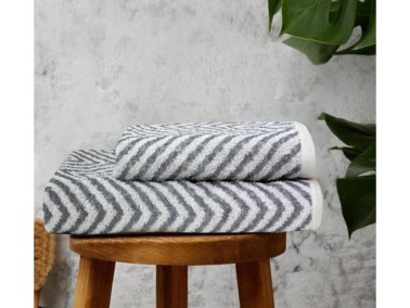 Çeyiz Diyarı - Dowry World 2 Pcs Bath Towel Set Black Zebra Çeyiz Diyarı - Dowry World 2 Pcs Bath Towel Set Black Zebra