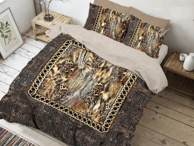 Dowry World 3D Digital Print Double Duvet Cover Set Olia - Thumbnail