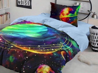 Dowry World 3D Digital Printing Single Duvet Cover Color Space - Thumbnail