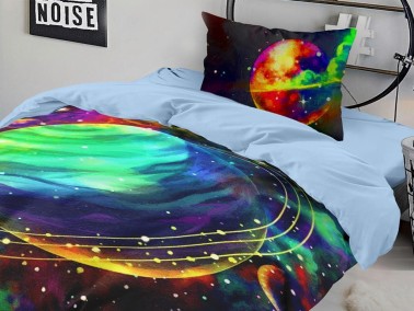 Dowry World 3D Digital Printing Single Duvet Cover Color Space - Thumbnail