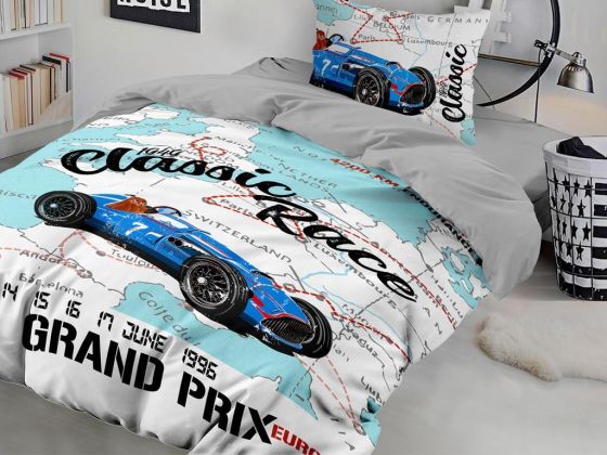 Dowry World 3D Digital Printing Single Duvet Cover Set Racing