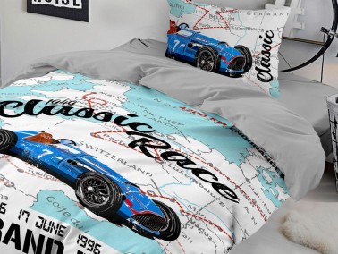 Dowry World 3D Digital Printing Single Duvet Cover Set Racing - Thumbnail