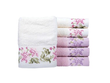 Dowry World 6 Pcs İlmira Hand Face Towel Set - Thumbnail