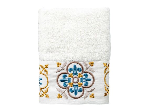 Dowry World 6 Iris Hand Face Towel Set Brown Cream