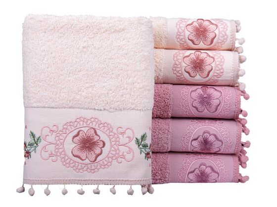 Dowry World Set of 6 Dove Hand Face Towels