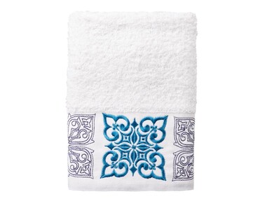 Dowry World 6 Meriç Hand Face Towel Set White Gray - Thumbnail