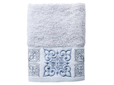 Dowry World 6 Meriç Hand Face Towel Set White Gray - Thumbnail