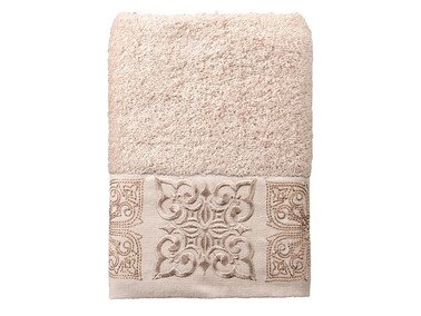 Dowry World Set of 6 Meriç Hand Face Towels Brown Cream - Thumbnail