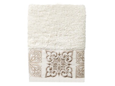 Dowry World Set of 6 Meriç Hand Face Towels Brown Cream - Thumbnail