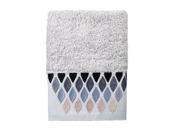 Dowry World 6 Neptune Hand Face Towel Set White Gray