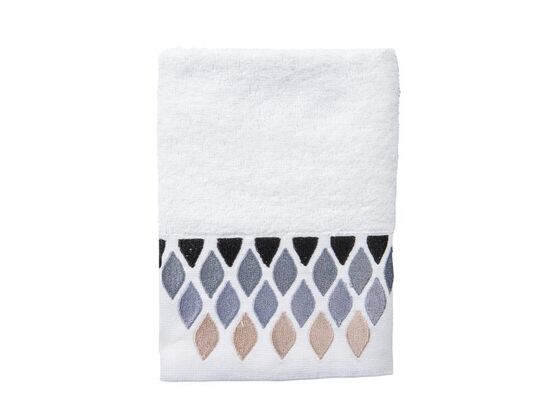 Dowry World 6 Neptune Hand Face Towel Set White Gray