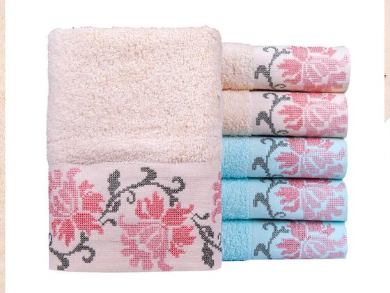 Dowry World 6 Seres Hand and Face Towel Set