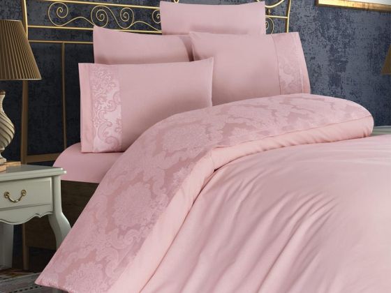 Dowry World Açeyla Double Duvet Cover Set Powder