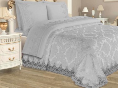 Dowry World - طقم مفارش سرير عرائسي 7 قطع رمادي Dowry World Açelya Dowry World - طقم مفارش سرير عرائسي 7 قطع رمادي Dowry World Açelya