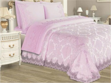 Dowry World - Dowry World Açelya Bridal Set 7 Pieces Powder Dowry World - Dowry World Açelya Bridal Set 7 Pieces Powder