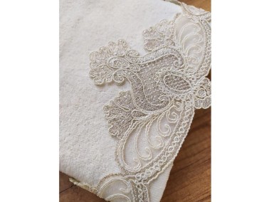 Dowry World Island Embroidery Dowry Towel Cream - Thumbnail