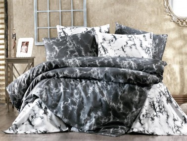 Dowry World - Ahenk Double Duvet Cover Set Gray Dowry World - Ahenk Double Duvet Cover Set Gray