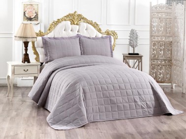 Dowry World Alena Double Bedspread Gray - Thumbnail