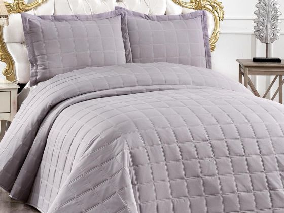 Dowry World Alena Double Bedspread Gray