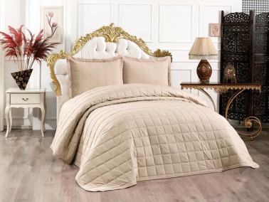 Dowry World Alena Double Bedspread Coffee - Thumbnail