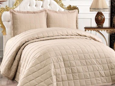 Dowry World Alena Double Bedspread Coffee - Thumbnail