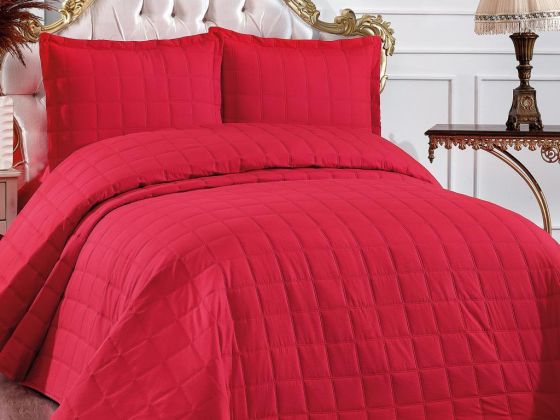 Dowry World Alena Double Bedspread - Red