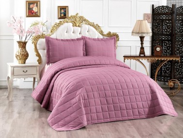 Dowry World Alena Double Bedspread - Plum - Thumbnail