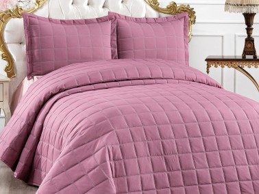 Dowry World Alena Double Bedspread - Plum - Thumbnail