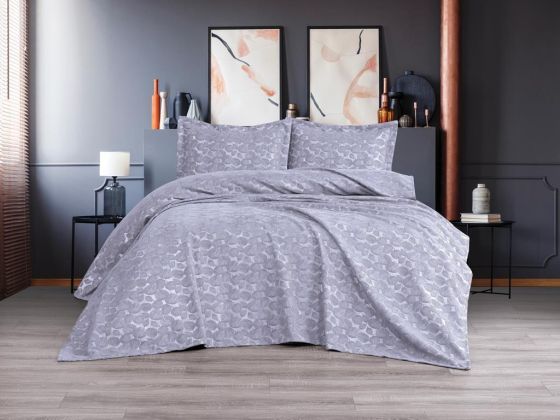 Dowry Land Alexa 3-Piece Bedspread Set Gray