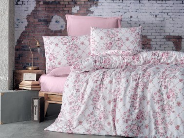 Dowry World - Dowry World Alona Double Duvet Cover Set Powder Dowry World - Dowry World Alona Double Duvet Cover Set Powder