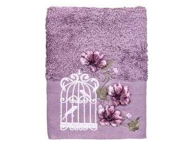 Dowry World Phoenix Hand Face Towel Purple - Thumbnail