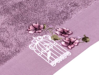 Dowry World Phoenix Hand Face Towel Purple - Thumbnail
