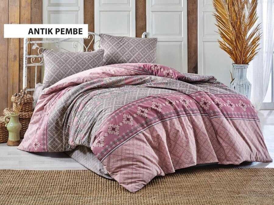 Dowry World - Dowry World Antique Double Duvet Cover Set Pink Dowry World - Dowry World Antique Double Duvet Cover Set Pink