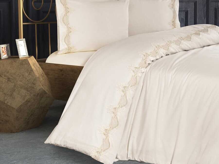 Dowry Land Asos Duvet Cover Set Cream Cappucino - Thumbnail