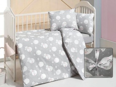 Dowry World Aydede Baby Duvet Cover Set Gray - Thumbnail