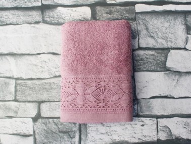 Dowry World Aysima Lacy Dowry Towel Plum - Thumbnail