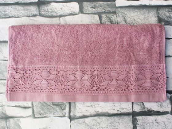 Dowry World Aysima Lacy Dowry Towel Plum