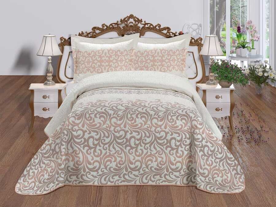 Dowry World - Aysu French Lace Double Bedspread Cream Dowry World - Aysu French Lace Double Bedspread Cream