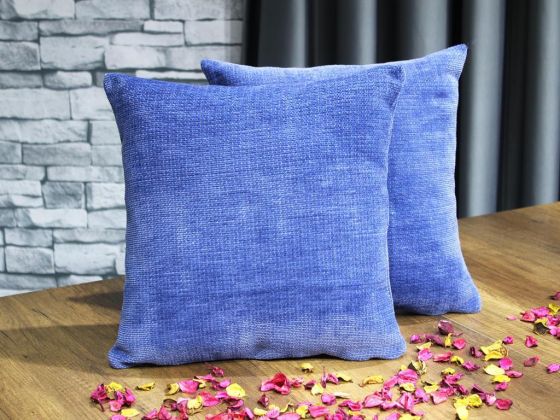 Dowry World Aysu Lux Jacquard 2 Pcs Cushion Cover İndigo