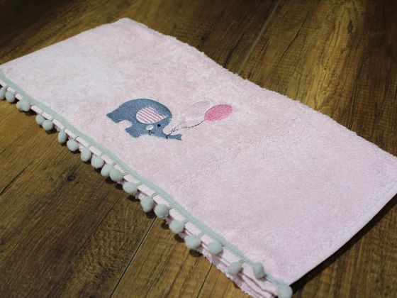 Dowry World Balloon Elephant Hand Face Towel Pink
