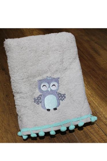 Dowry World Owl Hand Face Towel Green