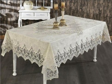 Dowry Land Bellisimo Single Table Cloth 160x220 Cm Beige - Thumbnail
