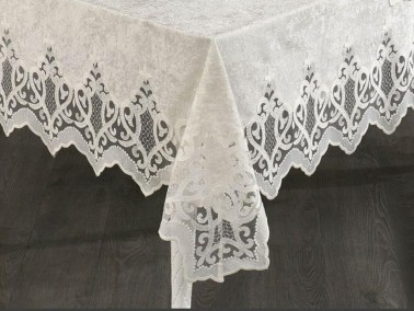 Dowry Land Bellisimo Single Table Cloth 160x220 Cm Cream - Thumbnail