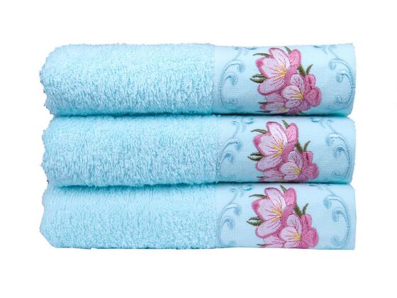 Dowry World Berrak 3 Pcs Hand Face Towel Set Nile Green