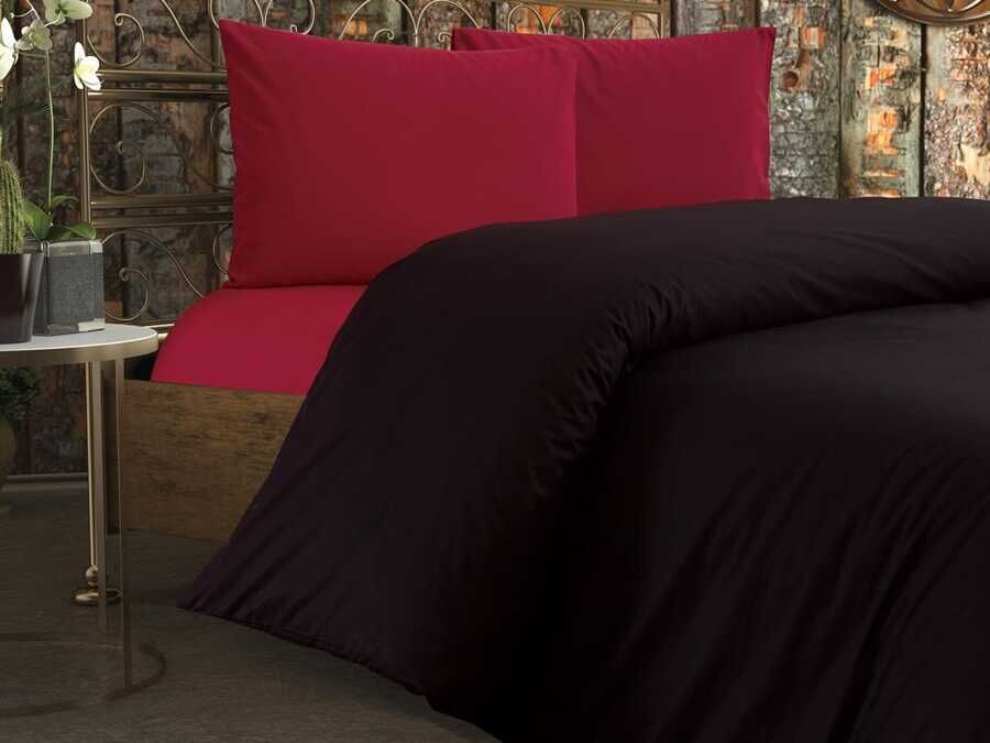 Dowry World Black And Red Double Duvet Cover Set