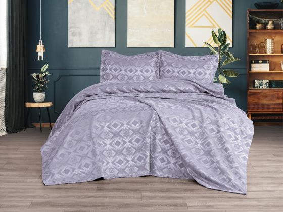 Dowry Land Brina 3-Piece Bedspread Set Gray