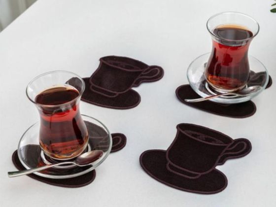 Dowry World Cafe Dream Cocktail Napkin Set 4 Pieces