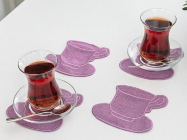 Dowry World Cafe Dream Cocktail Napkin Set 4 Pieces - Thumbnail