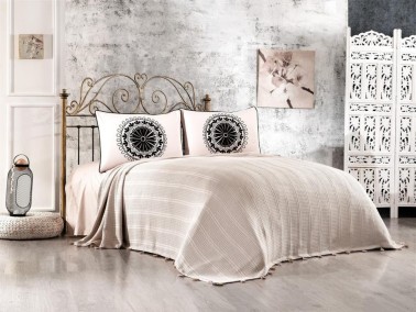 Çeyiz Diyarı - Dowry World Cemre Single Bedspread Set Black Çeyiz Diyarı - Dowry World Cemre Single Bedspread Set Black